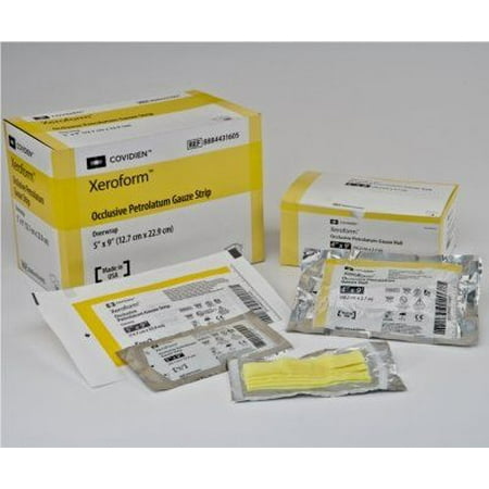 Sterile Trauma Dressing - Xeroform Sterile Non-Adherent Petrolatum Dressing 4'' x 4'', 6 Pack
