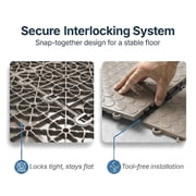 FlooringInc Nitro Garage Floor Tiles, Coin Pattern, Interlocking, Sahara Sand, 12x12, 1 pack, 1 sq/ft