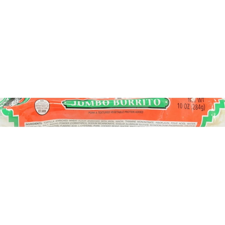 Reynaldo's Red Hot Jumbo Burrito, 10 oz - Walmart.com