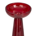 thumbnail image 5 of DecMode 3 Candle Red Glass Pillar Candle Holder, Set of 3, 5 of 8