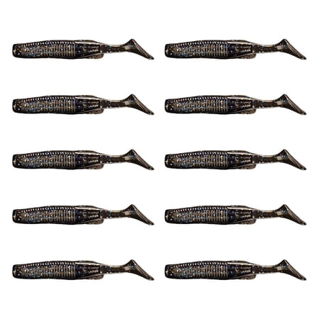 Yihuala 10Pcs Soft Swimbait Baits Competitive T Tail Soft Baits Fishing Lures Paddle Tail Swimbaits Fishing Lures Tackle