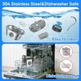thumbnail image 4 of Behome 108oz/3.2L Cat Water Fountain Stainless Steel, Automatic Pet Fountain with Replacement Filters & Water Level Window, for Cats, Dogs, Multiple Pets (Gray), 4 of 9