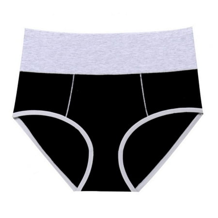 

1PC Women s High Waisted Cotton Underwear Full Coverage Briefs