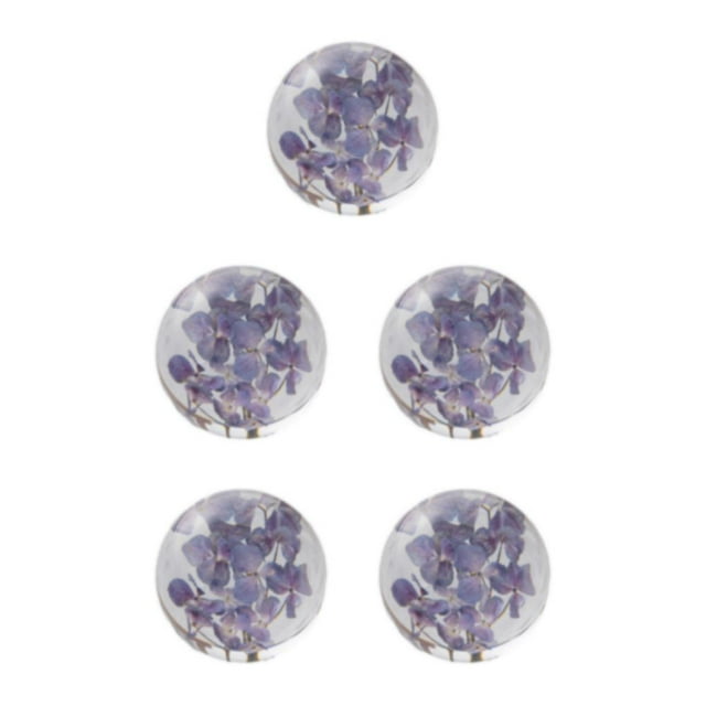 Youkk Decorative Dreamball With Flower Creating Enchanting Atmosphere Resin Gift Hydrangea purple 8cm 5Set
