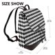 thumbnail image 2 of Disketp Black And White Diamonds Mochila de Cuero para Mujer, Bolso de Espalda Antirrobo con Estilo para Viaje, Trabajo y Uso Diario, 2 of 4