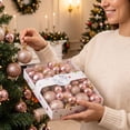 thumbnail image 6 of Christmas 42-Piece Ball Ornaments Set - Classic Festive Hanging Decorations(Champagne Colored), 6 of 6