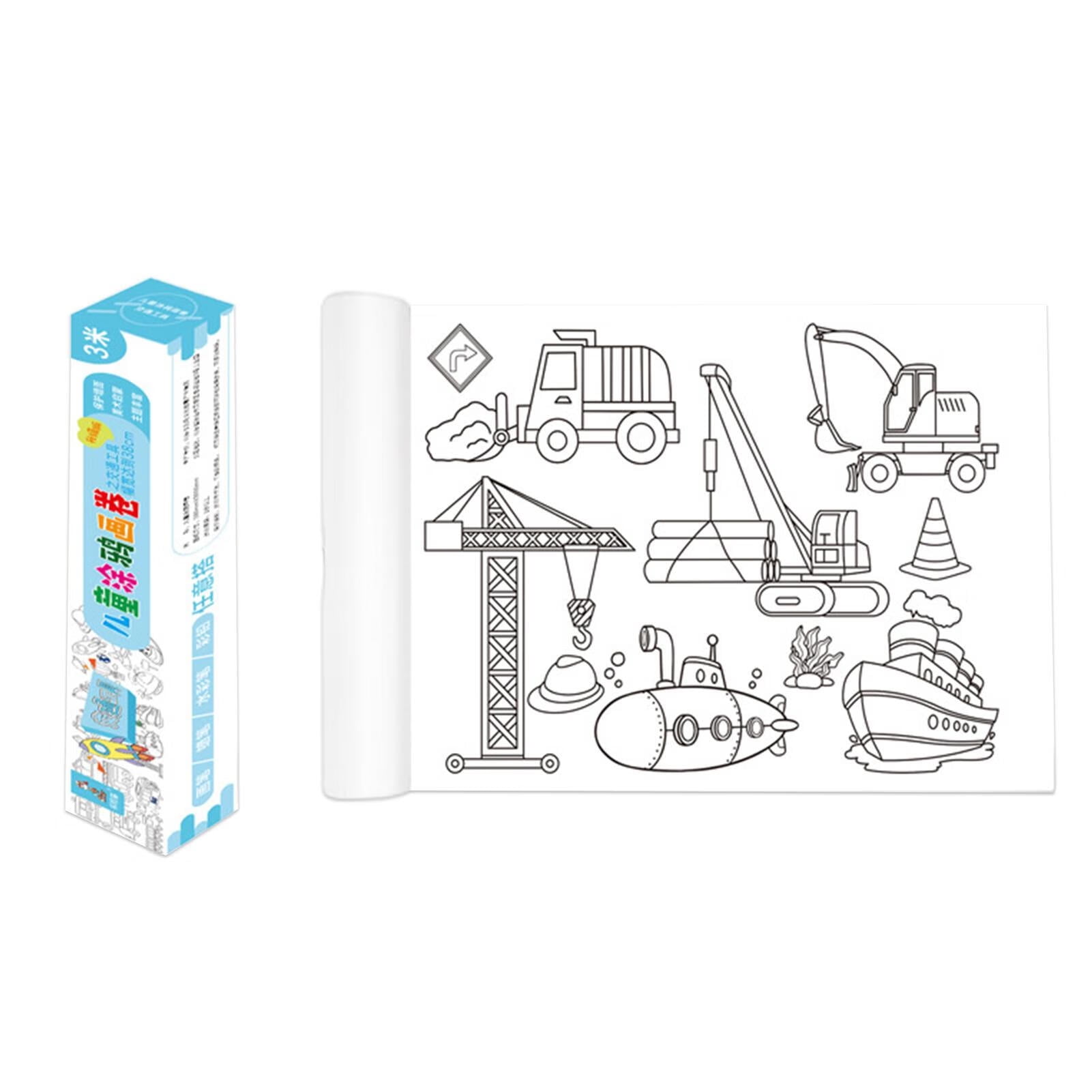 Foaenda Large Coloring Roll Drawing Paper for Kids Continuous