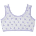 thumbnail image 3 of iixpin Girls Sports Bra Kids Cute Print Unpadded Crop Top Cotton Soft Seamless Cami Bralette Undershirts Flower A 13-14, 3 of 7
