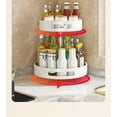 thumbnail image 3 of 2 Layers Rotary kitchen storage rack seasoning rack multi-function soy sauce bottle seasoning box rack fruit tray in living room, 3 of 3