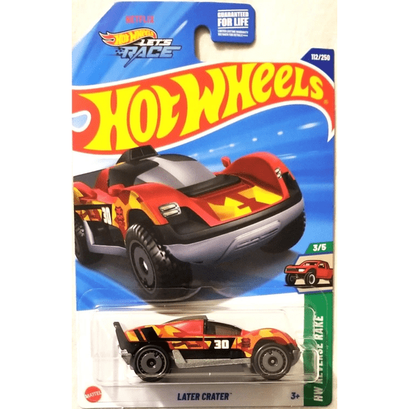 Hot Wheels 2025 Later Crater Die-Cast Car – 112/250 HW Reverse Rake, 1:64 Scale