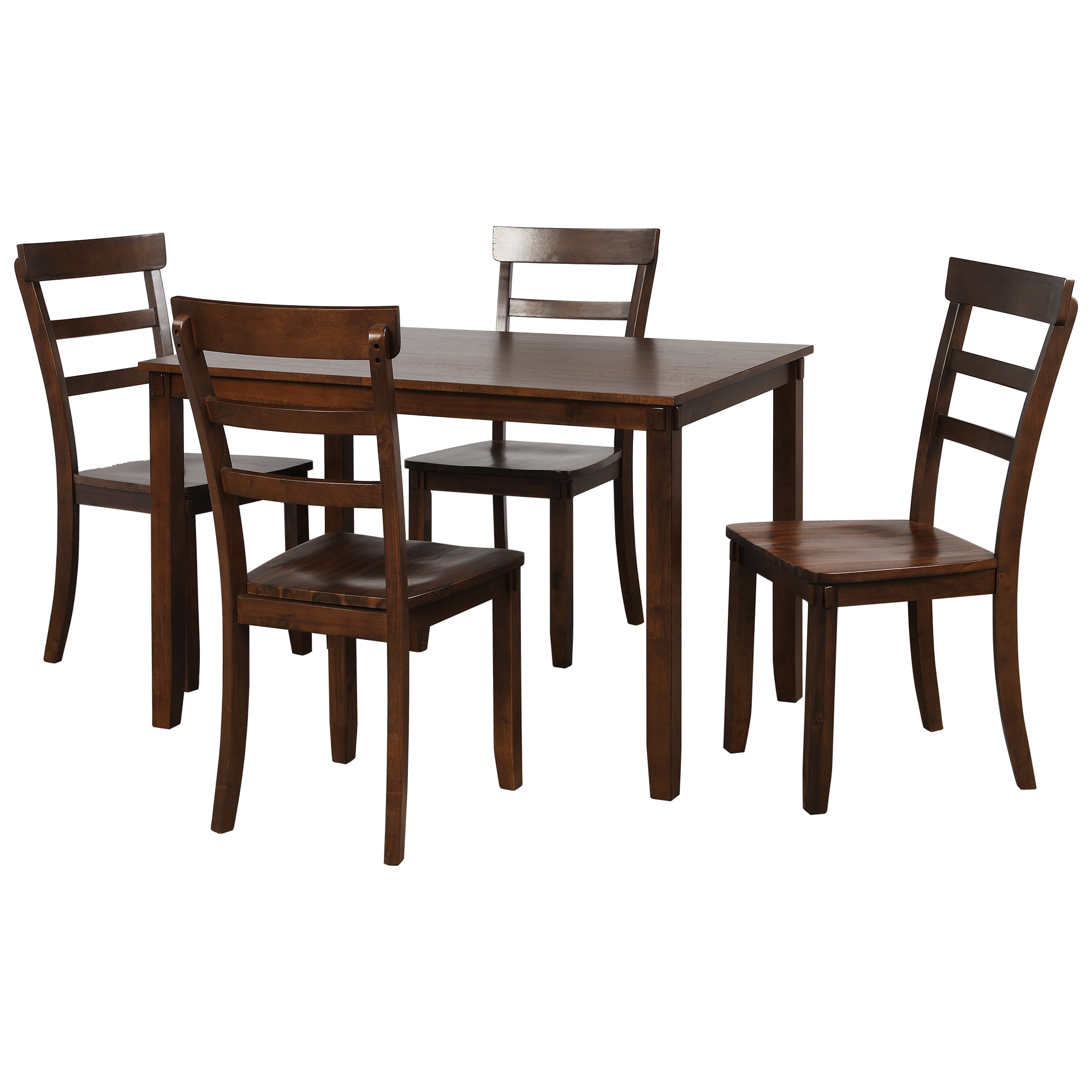 dining table with chairs 5 pcs wood dining kitchen table set space saving  table and chairs breakfast nook corner table set for 4 modern and sleek
