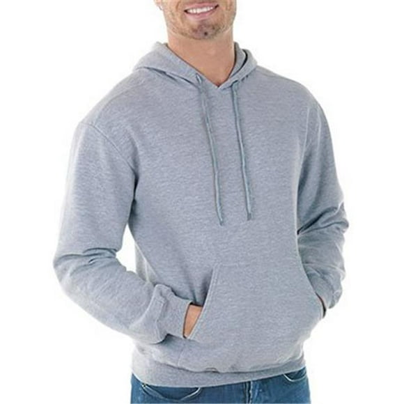 Gildan Usa Inc G18500SG-XL Pull sur la Tête Sweatshirt Adulte à Capuche - Gris Sport&44; XL