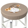 thumbnail image 3 of Fotbe Sunflower Gnomes 4 Stool Covers Round,Waterproof Round Bar Stool Covers Bar Chair Covers Washable Stool Cushion Slipcover for 12-14 Inch Chair-, 3 of 7