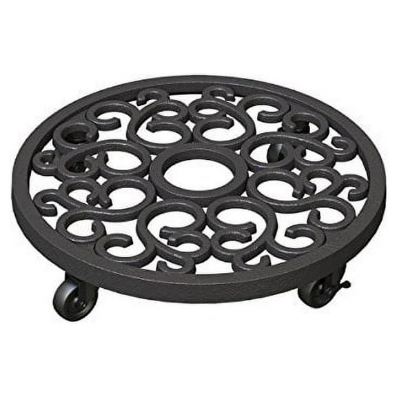 Panacea 300 Lb. Capacity 12 In. Cast Iron Plant Caddy 84725BK