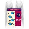 thumbnail image 3 of 50 Count Hard Plastic Shot Glasses, 1-Ounce, Clear, 3 of 4