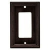 brainerd 64405 beaded single decorator wall plate / switch plate / cover, venetian bronze