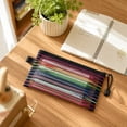 thumbnail image 6 of Yhmxh Zipper Mesh Pouch, Rainbow Stripe Storage Pencil Pouches, Transparent Nylon Mesh Pen Pencil Case, Multipurpose Pencil Pouch for Office Supplies, Stationery, Cosmetics Travel Accessories, 6 of 7