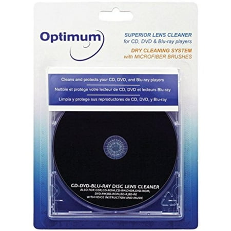 - Superior Lens Cleaner (OPTCDDVDLC) For CD, DVD and Blu-ray Players with Microfiber Brush Cleaning System, Dry Cleaning System with Microfiber Brushes By Optimum