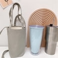 thumbnail image 4 of Injueey Bolsa para botella de agua con asas, portavasos, bolso cruzado, bolso de transporte, Camping, vacaciones, oficina, organizador para Almacenamiento y organización del hogar Gris claro, 4 of 6