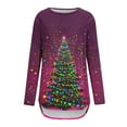 thumbnail image 4 of Christmas Sweaters for Women Sweatshirts Trendy Plus Size Oversized Sweatshirt Y2k Long Sleeve Crop Top Pack, 4 of 5