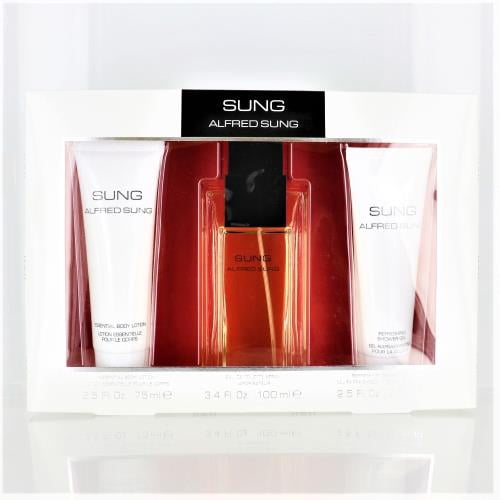 SUNG WOMEN 3 PIECE GIFT SET - 3.4 OZ EAU DE TOILETTE SPRAY by ALFRED SUNG