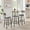 Gray, variant on Counter Height Table Set of 3, Breakfast Bar Table and Stool Set, Minimalist Dining Table with Backrest Stools, Wood Top Pub Table & Chair Set for Kitchen Apartment Bistro - Rustic Brown