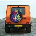 thumbnail image 6 of Xecao Neon Pop Art Pitbull for Tire Covers,Wheel Tire Cover Waterproof, Dust-Proof, And Universally Fitting for Cars,Trailers, SUVs-14 inch, 6 of 6