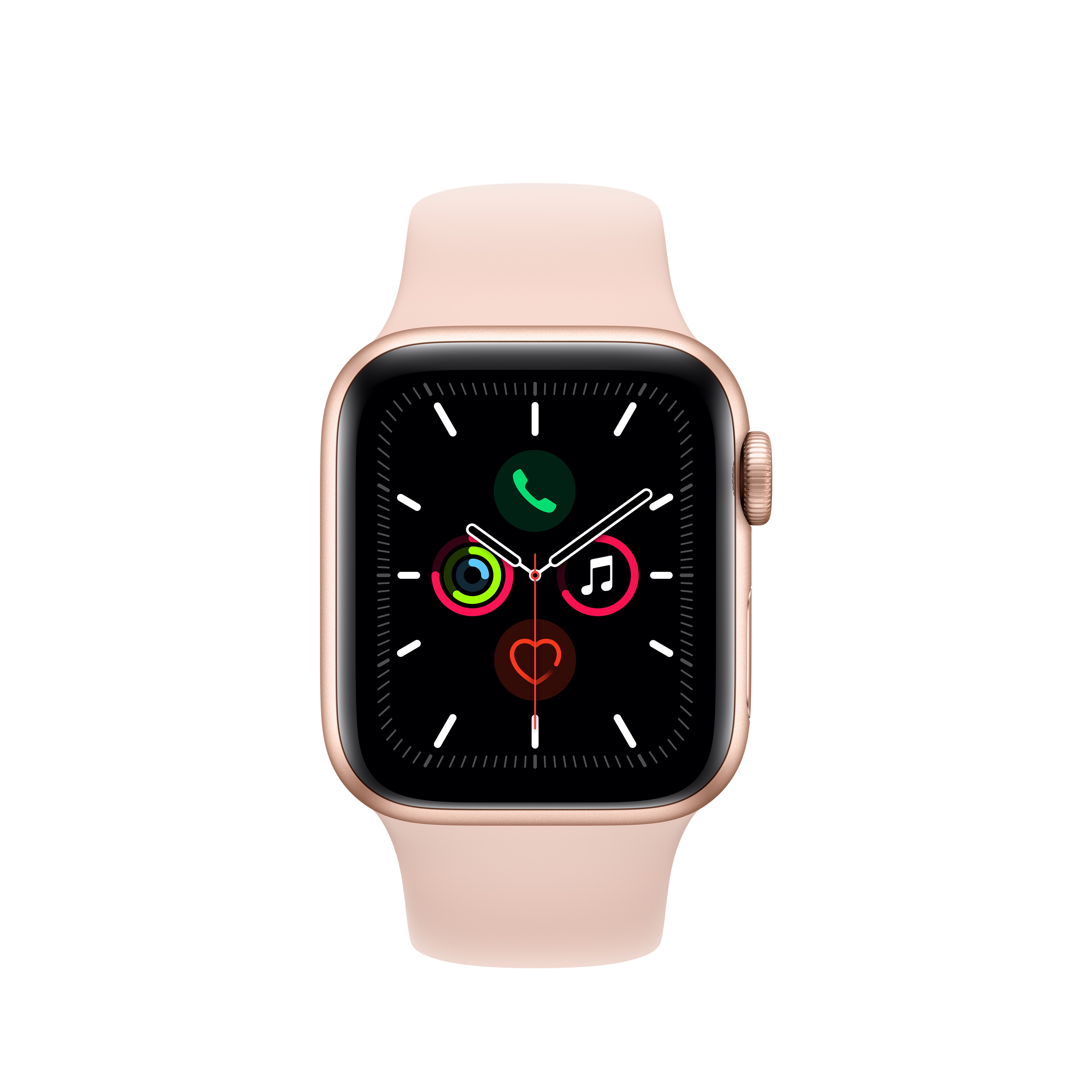Apple Watch Series 5 GPS, 40mm Gold Aluminum Case with Pink Sand Sport Band - S/M & M/L - image 2 of 6