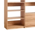 thumbnail image 5 of Dee Modular Closet System, 2 Clothing Racks, 2 Drawers, 6 Shelf, Brown Wood, 5 of 8