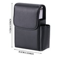 thumbnail image 2 of Leather Cigarette Box *1/ PU Leather And Holder Black Compact Design With Flip Top And Side Pocket Ideal For Carrying, 2 of 3