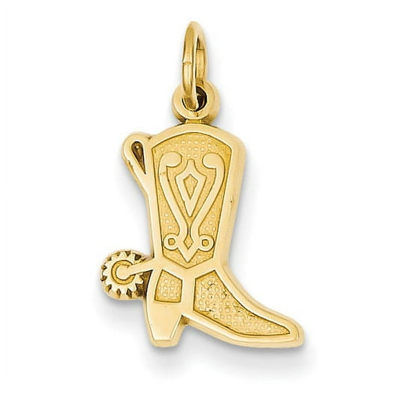 Finest Gold 14K Yellow Gold Cowboy Boot Charm
