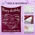 thumbnail image 4 of Birthday Gifts for Women, Birthday Gifts for Women Friendship, Unique Happy Birthday Gifts for Her Mom Grandma Wife, Best Birthday Gift Ideas, Happy Birthday Decorations Throw Blanket 50"x60"(Green), 4 of 5