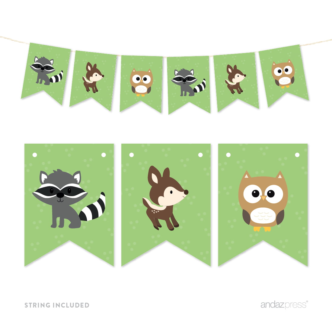 Woodland Creatures Theme Banner Forest Animals Garland for Birthday Wedding Party Baby Shower Décor ROOTLISA