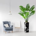 thumbnail image 3 of Artificial Tree in Modern Marble Effect Planter, Fake Monstera Silk Tree for Indoor and Outdoor Home Decoration - 65" Overall Tall (Plant Pot Plus Tree), 3 of 5