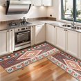 thumbnail image 3 of Kitchen Rugs Sets Of 2,Boho Red Southwestern Ethnic Pattern Anti Fatigue Kitchen Mat Rugs Non Slip Washable,Decorative Kitchen Floor Mats for Kitchen,Sink,Laundry,17"X47", 3 of 5