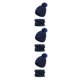 thumbnail image 3 of Gorros de invierno Qarigey para mujer con pompones y bufanda Azul oscuro, 3 of 6