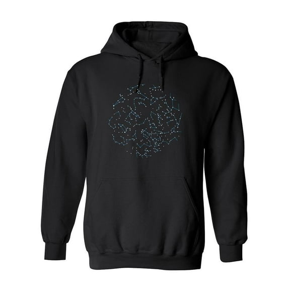 Constellations Star Map Hoodie Men -Image by Shutterstock, Male 3X-Large