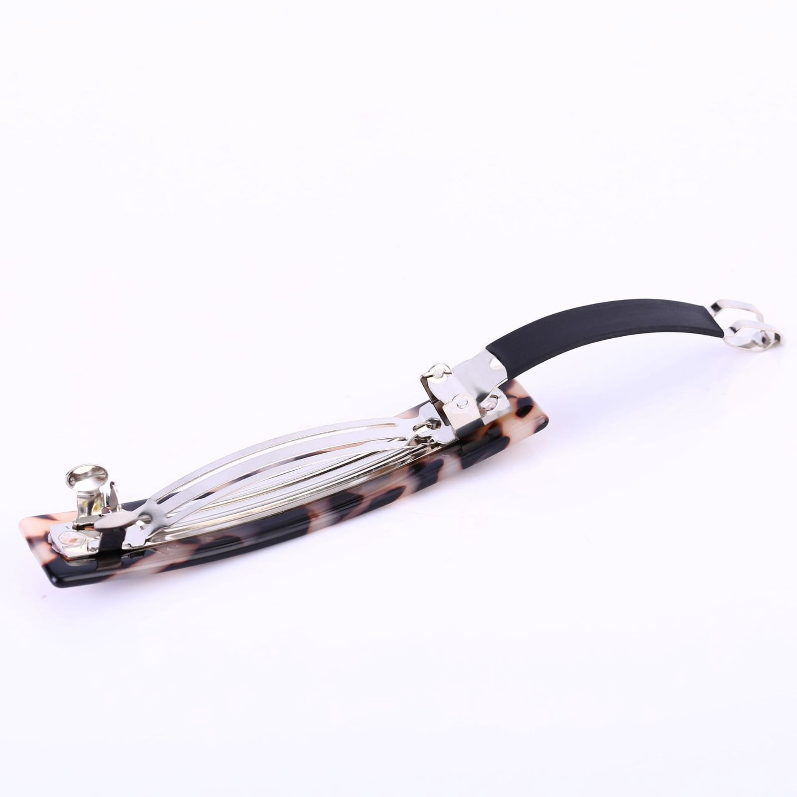 Leopard Print Acetate Spring Clip Large Top Hair Clip Long Horizontal Hairpin for Women Japanese Korean Style Ponytail Clip Hair Accessories