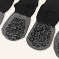 thumbnail image 4 of Unique Bargains 4 Pcs Non-Slip Dog Socks with Reflective Tapes Gray S, 4 of 7
