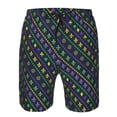 thumbnail image 3 of Zufioo Mardi Gras Strings of Beads for Men's Casual Beach Shorts, Sports Fitness Quick-drying Drawstring Shorts with Pockets for Home Wear-3X-Large, 3 of 6