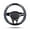 Black Blue, variant on Sport Carbon Fiber and First Layer Cowhide Car Steering Wheel Cover Non-Slip Car Steering Wheel Protector Universal for Diameter 38 cm 15Inch, Black Red