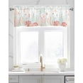 thumbnail image 2 of Coastal Turtle Linen Curtain Valance for Bedroom/Bathroom/Kitchen/Office/Living/Dining Room Windows,Multicolor Coral Seaweed Starfish Jellyfish Pocket Topper Drapes Decorative Cafe Drapery 54x18, 2 of 6