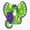 1pcs, variant on Cute Anime Magical Cat Sitting With Sweet Purple Grapes Fruit Art Decal For Laptop Sticker