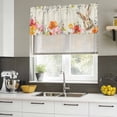 thumbnail image 4 of Bunny Easter Curtain Valances for Windows, Kitchen Valance Window Treatments Panel 2 Pack, Eucalyptus Spring Floral Farmhouse Weeping Rod Pocket Short Curtains for Bathroom Bedroom 54 x 18 Inch, 4 of 8