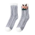 thumbnail image 1 of Calcetines cálidos de invierno Calcetines de piso Calcetines lindos para dormir Suave espesar Casual Mujeres Crew Gris oscuro Yuyangstore Calcetines cálidos de invierno para mujer, 1 of 8