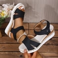 thumbnail image 5 of Willtoo Wedges Sandals for Women Open Toe Slingback Platform Wedges Sandal with Adjustable Ankle Strap Summer Slip On Arch Support Comfortable Walking Sandals Casual Dressy Beach Outdoor Sandal, 5 of 6