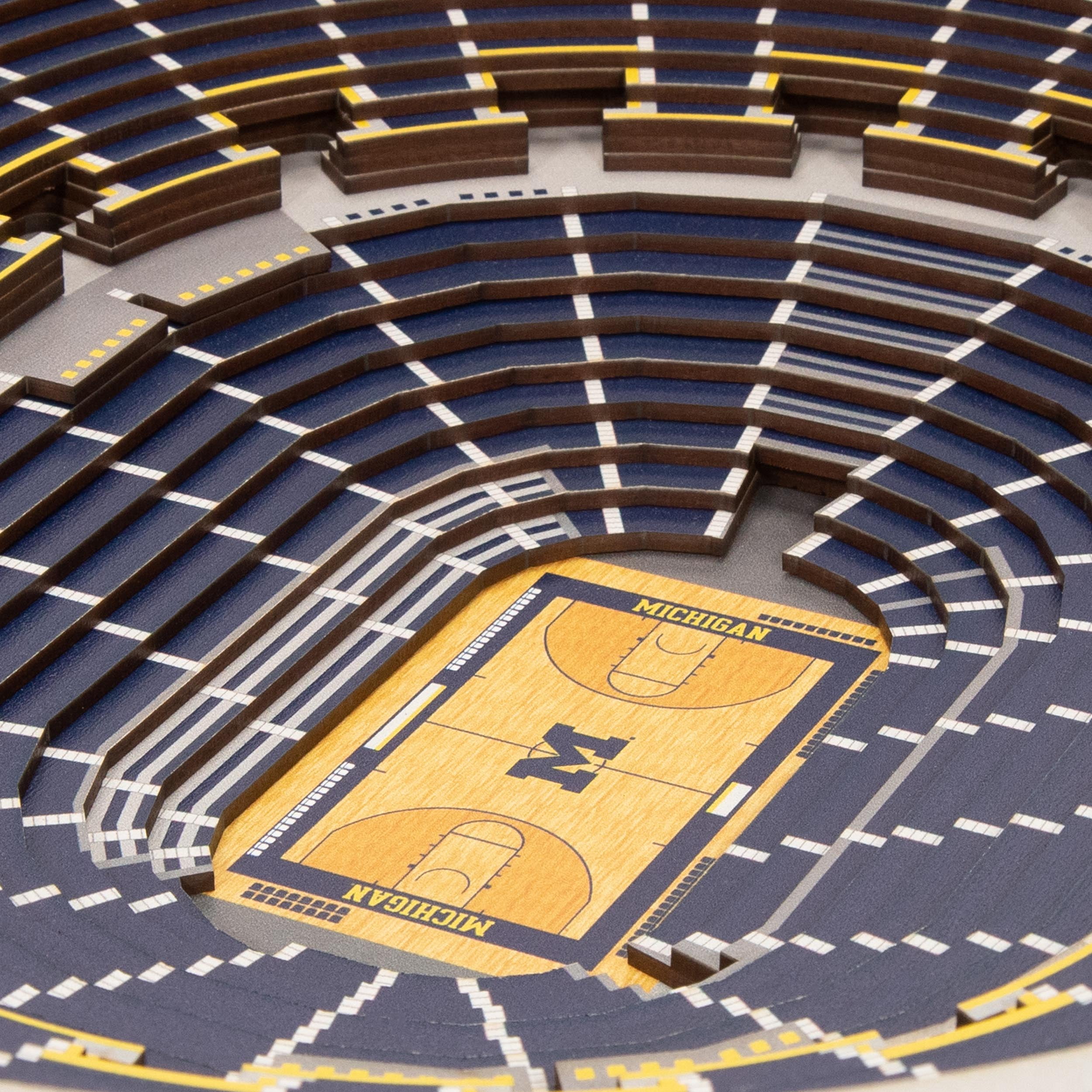 YouTheFan NCAA Michigan Wolverines BB 25-Layer Stadiumview Wall Art