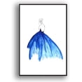 thumbnail image 3 of IDEA4WALL Framed Canvas Prints Wall Art Fashion Design of Navy Blue Dress for Living Room, Bedroom, Office Ready to Hang - 16x24 inches, 3 of 4
