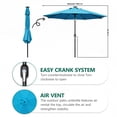thumbnail image 2 of HOUSNIFLEX 9FT Solar Patio Umbrella with LED Lights, Outdoor Market Umbrella with Solar Panel, 8 Heavy-Duty Ribs, for Patio, Deck, Garden,Blue, 2 of 9