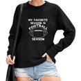 thumbnail image 2 of Gibobby Sudadera mujer Sudaderas de moda de gran tamaño para mujer con cuello alto sudaderas de manga larga trajes de otoño 2023(Negro,XG), 2 of 3